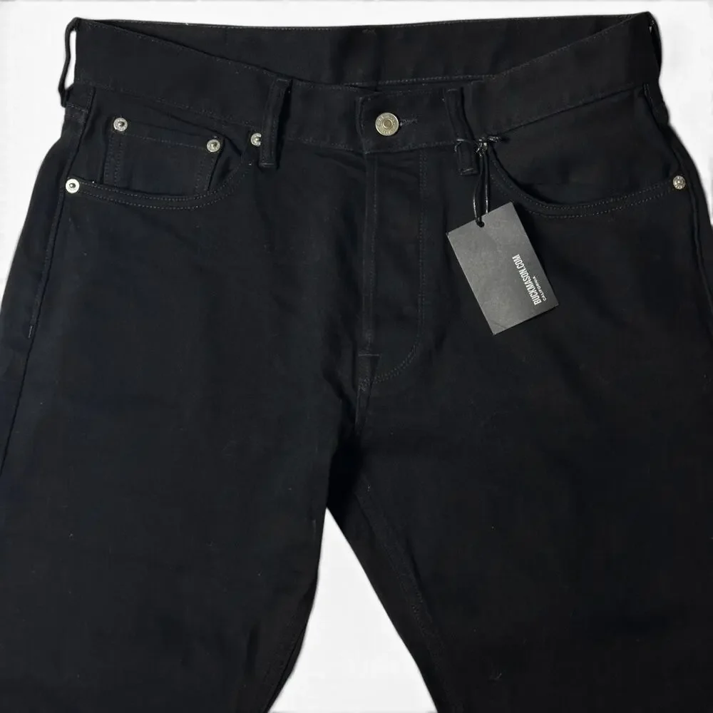 Buck Mason Ford Standard Jean Mens Actual Size 32x33 Black Button Fly B001 NWT